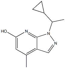 1-(1-CYCLOPROPYLETHYL)-4-METHYL-1H-PYRAZOLO[3,4-B]PYRIDIN-6-OL 구조식 이미지