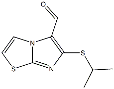 6-(ISOPROPYLTHIO)IMIDAZO[2,1-B]THIAZOLE-5-CARBOXALDEHYDE 구조식 이미지