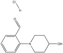 2-(4-HYDROXYPIPERIDIN-1-YL)BENZALDEHYDE HYDROCHLORIDE, 95+% Structure