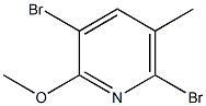 2-METHOXY-5-METHYL-3,6-DIBROMOPYRIDINE, 98+% 구조식 이미지