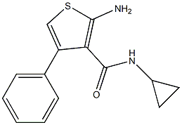 2-AMINO-N-CYCLOPROPYL-4-PHENYLTHIOPHENE-3-CARBOXAMIDE Structure