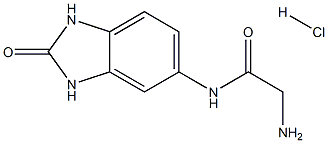 2-AMINO-N-(2-OXO-2,3-DIHYDRO-1H-BENZIMIDAZOL-5-YL)ACETAMIDE HYDROCHLORIDE Structure