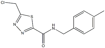 5-(CHLOROMETHYL)-N-(4-METHYLBENZYL)-1,3,4-THIADIAZOLE-2-CARBOXAMIDE 구조식 이미지