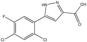 5-(2,4-DICHLORO-5-FLUOROPHENYL)-1H-PYRAZOLE-3-CARBOXYLIC ACID, 95+% 구조식 이미지