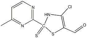 4-CHLORO-2-(4-METHYLPYRIMIDINYL-2-THIO)-5-THIAZOLECARBOXALDEHYDE, 95+% Structure