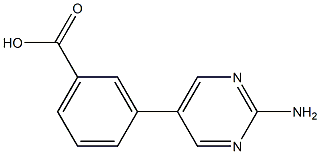 3-(2-AMINOPYRIMIDIN-5-YL)BENZOIC ACID, 95+% 구조식 이미지