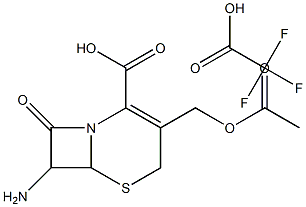 3-ACETOXYMETHYL-7-AMINO-8-OXO-5-THIA-1-AZA-BICYCLO[4.2.0]OCT-2-ENE-2-CARBOXYLIC ACID TRIFLUOROACETAT Structure