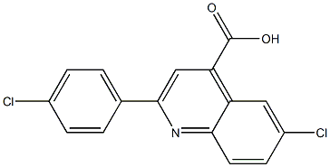 6-CHLORO-2-(4-CHLOROPHENYL)QUINOLINE-4-CARBOXYLICACID Structure