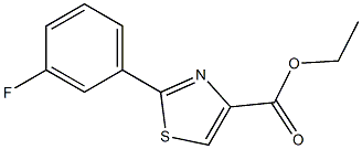 2-(3-FLUOROPHENYL)THIAZOLE-4-CARBOXYLIC ACID ETHYL ESTER, 95+% 구조식 이미지