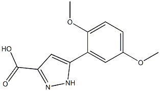 5-(2,5-DIMETHOXYPHENYL)-1H-PYRAZOLE-3-CARBOXYLIC ACID, 95+% Structure