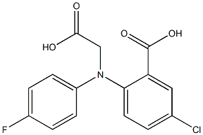 N-4-FLUOROPHENYL-N-(4-CHLORO-2-CARBOXY-PHENYL)GLYCIINE 구조식 이미지