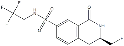 (R)-3-(FLUOROMETHYL)-1-OXO-N-(2,2,2-TRIFLUOROETHYL)-1,2,3,4-TETRAHYDROISOQUINOLINE-7-SULFONAMIDE 구조식 이미지