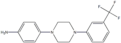 1-(3-TRIFLUOROMETHYL PHENYL)-4-(4-AMINOPHENYL )PIPERAZINE 구조식 이미지