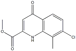 Methyl 7-chloro-8-methyl-4-oxo-1,4-dihydroquinoline-2-carboxylate 구조식 이미지