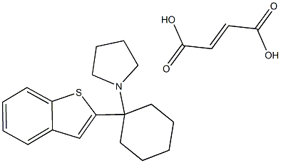 1-(1-(2-BENZO(B)THIENYL)CYCLOHEXYL)PYRROLIDINE FUMARATE Structure