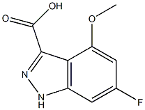 6-FLUORO-4-METHOXYINDAZOLE-3-CARBOXYLIC ACID 구조식 이미지