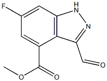 6-FLUORO-4-METHOXYCARBONYLINDAZOLE-3-CARBOXYALDEHYDE 구조식 이미지