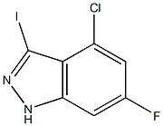 3-IODO-4-CHLORO-6-FLUOROINDAZOLE 구조식 이미지