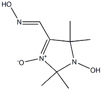 1-HYDROXY-2,2,5,5-TETRAMETHYL-4-HYDROXYIMINOMETHYL-3-IMIDAZOLINE-3-OXIDE 구조식 이미지