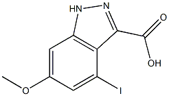 4-IODO-6-METHOXYINDAZOLE-3-CARBOXYLIC ACID 구조식 이미지