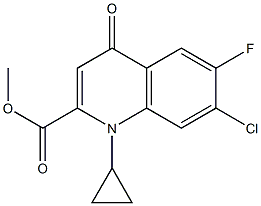 METHYL 7-CHLORO-6-FLUORO-4-OXO-N-CYCLOPROPYL-1,4-DIHYDROQUINOLINE CARBOXYLATE 구조식 이미지