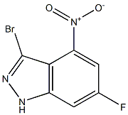 6-FLUORO-3-BROMO-4-NITROINDAZOLE 구조식 이미지