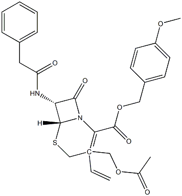 7-PHENYLACETAMIDO-3-VINYLCEPHALOSPORANIC ACID-4-METHOXYBENZYL ESTER Structure