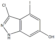 4-IODO-6-HYDROXY-3-CHLOROINDAZOLE Structure