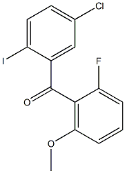 (5-Chloro-2-iodo-phenyl)-(2-fluoro-6-methoxy-phenyl)methanone Structure