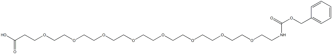 1-Benzyloxycarbonylamino-3,6,9,12,15,18,21,24-octaoxaheptacosan-27-oic acid 구조식 이미지