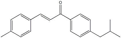 (E)-1-(4-isobutylphenyl)-3-p-tolylprop-2-en-1-one Structure