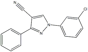 1-(3-chlorophenyl)-3-phenyl-1H-pyrazole-4-carbonitrile Structure
