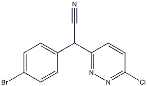 2-(4-bromophenyl)-2-(6-chloropyridazin-3-yl)acetonitrile Structure