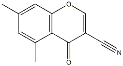 5,7-dimethyl-4-oxo-4H-chromene-3-carbonitrile Structure