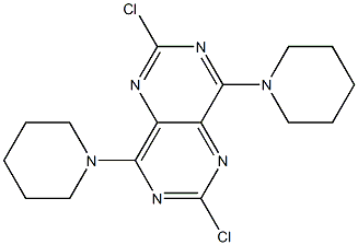 2,6-DICHOLRO-4,8-DIPIPERIDINOPYRIMIDO-(5,4-D)-PYRIMIDINE Structure