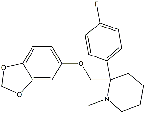 4R-(4-FLUOROPHENYL)-3S-[(3,4-METHYLENEDIOXYPHENOXY)METHYL]-N-METHYLPIPERIDINE 구조식 이미지