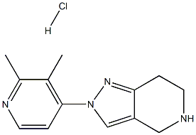 2-(2,3-DIMETHYLPYRIDIN-4-YL)-4,5,6,7-TETRAHYDRO-2H-PYRAZOLO[4,3-C]PYRIDINE HYDROCHLORIDE Structure