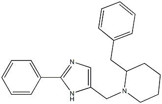 2-BENZYL-1-[(2-PHENYL-1H-IMIDAZOL-5-YL)METHYL]PIPERIDINE Structure
