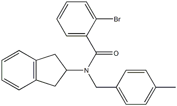 2-BROMO-N-INDAN-2-YL-N-(4-METHYL-BENZYL)-BENZAMIDE 구조식 이미지