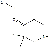 3,3-DIMETHYLPIPERIDIN-4-ONE HYDROCHLORIDE Structure