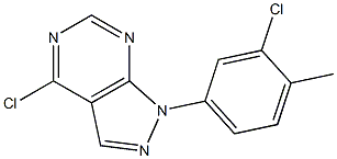 4-CHLORO-1-(3-CHLORO-4-METHYLPHENYL)-PYRAZOLO[3,4-D]PYRIMIDINE Structure