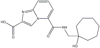 5-[(1-HYDROXY-CYCLOHEPTYLMETHYL)-CARBAMOYL]-IMIDAZO[1,2-A]PYRIDINE-2-CARBOXYLIC ACID 구조식 이미지