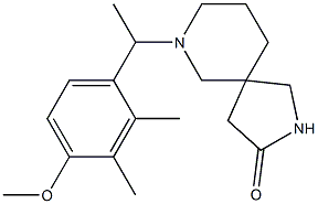 7-[1-(4-METHOXY-2,3-DIMETHYLPHENYL)ETHYL]-2,7-DIAZASPIRO[4.5]DECAN-3-ONE 구조식 이미지