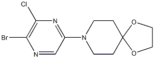 8-(5-BROMO-6-CHLOROPYRAZIN-2-YL) -1,4-DIOXA-8-AZASPIRO[4.5]DECANE Structure