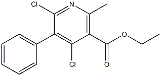 ETHYL 4,6-DICHLORO-2-METHYL-5-PHENYLNICOTINATE Structure