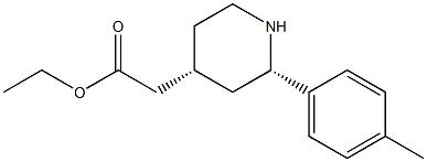 ETHYL CIS-[2-(4-METHYLPHENYL)PIPERIDIN-4-YL]ACETATE Structure