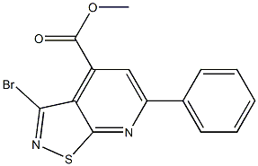 METHYL 3-BROMO-6-PHENYLISOTHIAZOLO[5,4-B]PYRIDINE-4-CARBOXYLATE Structure