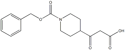 4-(2-Carboxy-acetyl)-piperidine-1-carboxylic acid benzyl ester 구조식 이미지