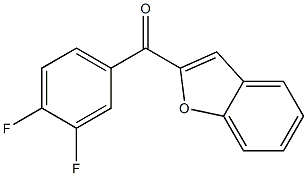 benzo[b]furan-2-yl(3,4-difluorophenyl)methanone 구조식 이미지