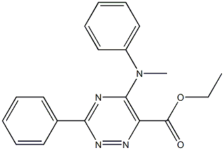 ethyl 5-(methylanilino)-3-phenyl-1,2,4-triazine-6-carboxylate Structure